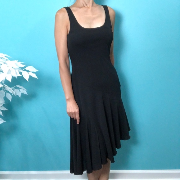 Express Dresses & Skirts - Express Sleeveless Asymmetrical Black Dress